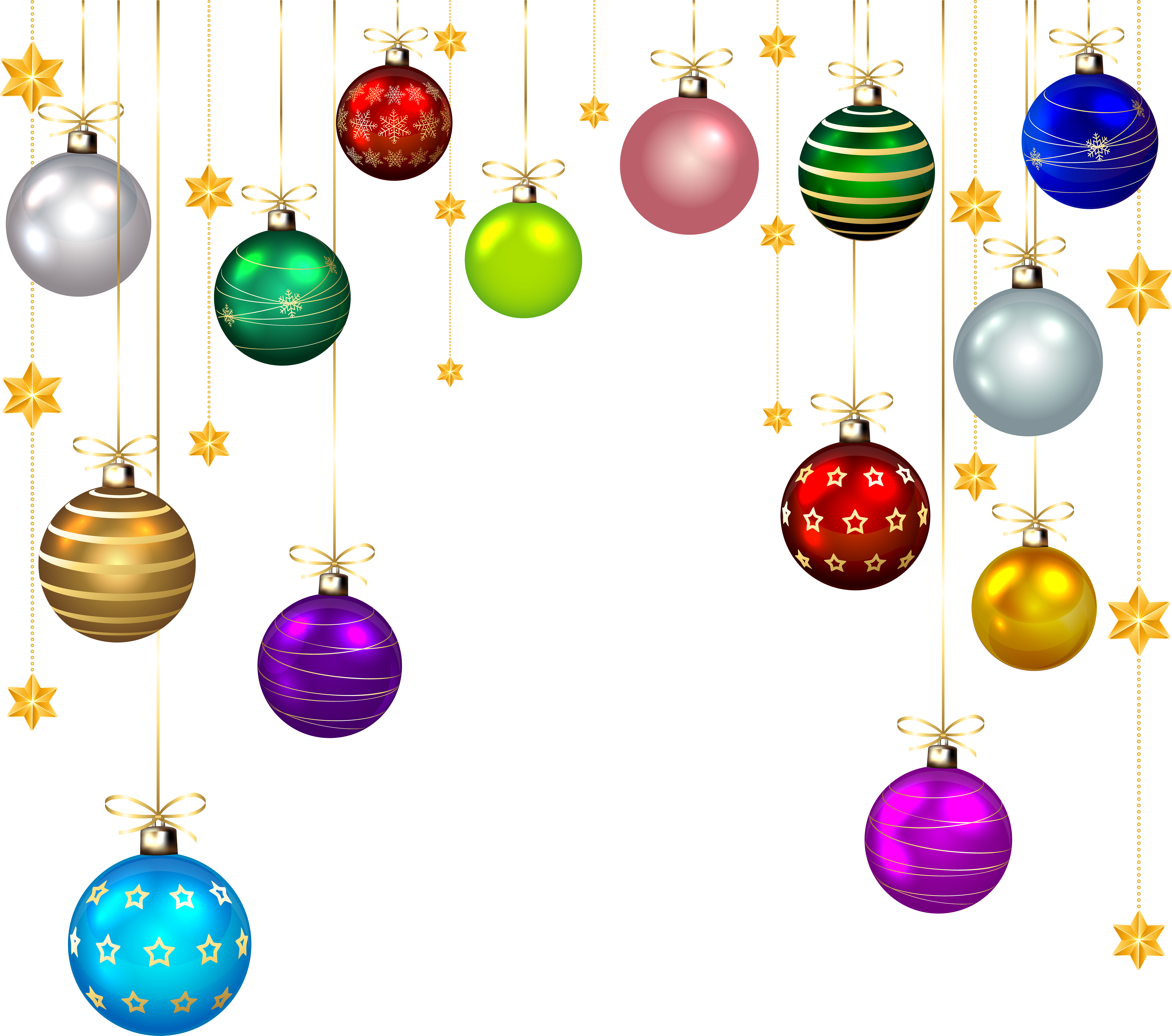 Balls Christmas Ornaments Clip Art Transparent (6000x5306), Png Download