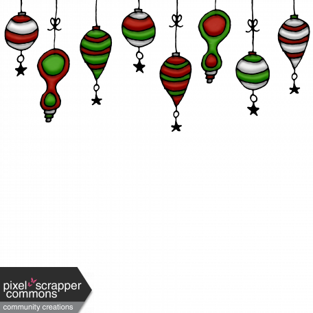 Hanging Christmas Ornament Png - Digital Scrapbooking (456x456), Png Download
