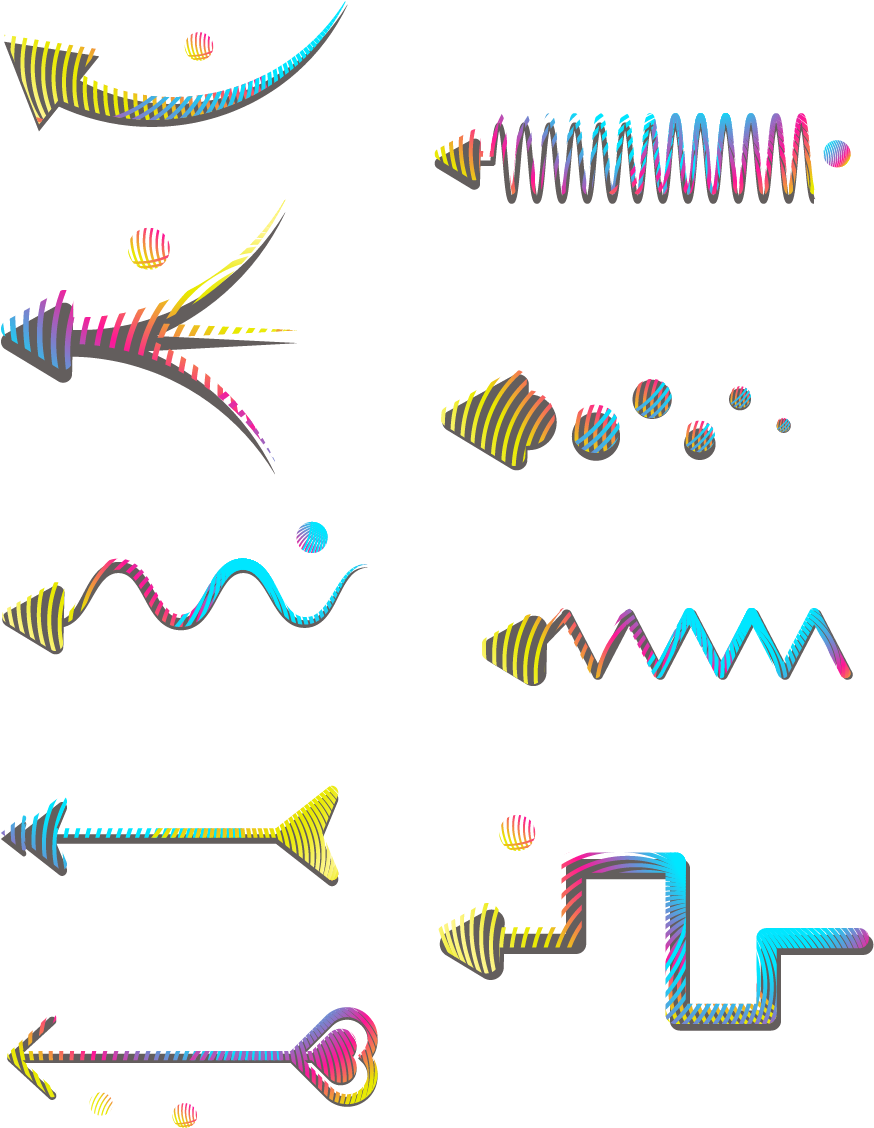 Creative Geometry Colorful Minimalistic Arrows Png - Diagram (1024x1370), Png Download