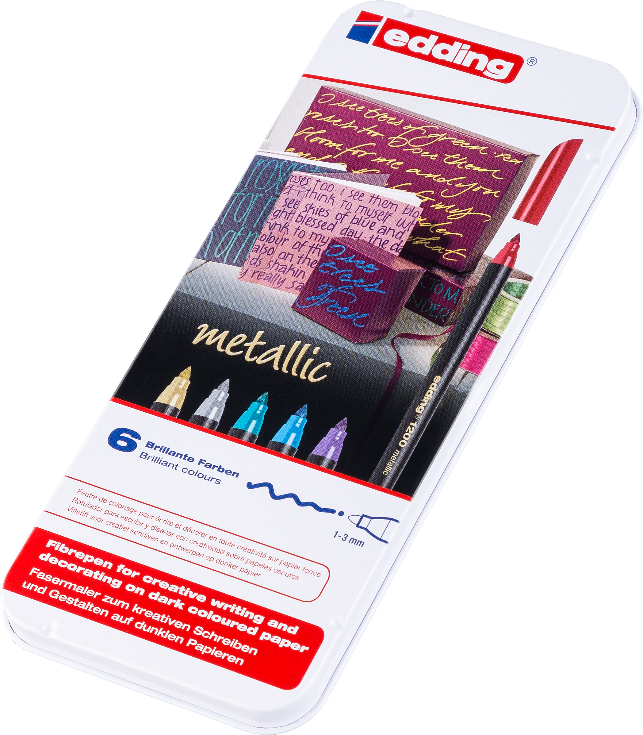 Edding 1200 Metallic Colour Pen, Set - Edding 1200 Felt Pen (2106x2406), Png Download