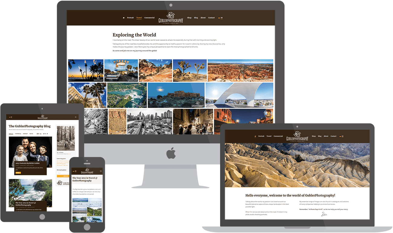 Gubler Photography Website Preview - Website Examples (1300x772), Png Download