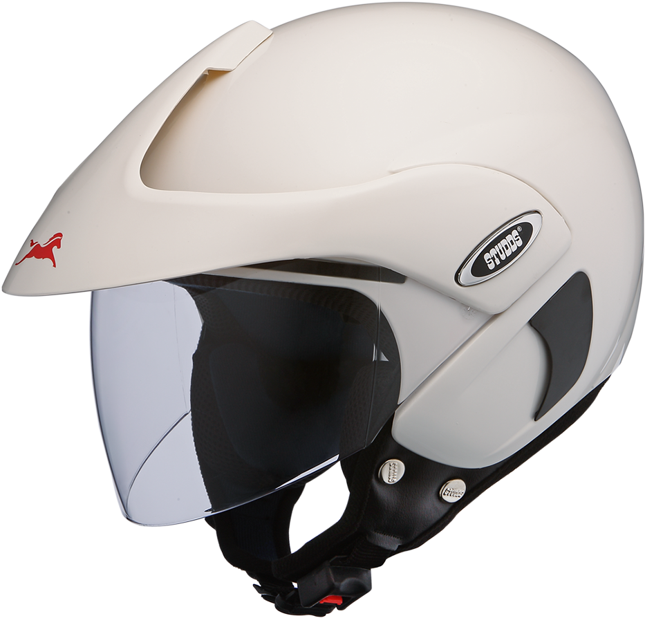 Vintage Peak - White - Tvs Jupiter Classic Helmet (1000x1015), Png Download