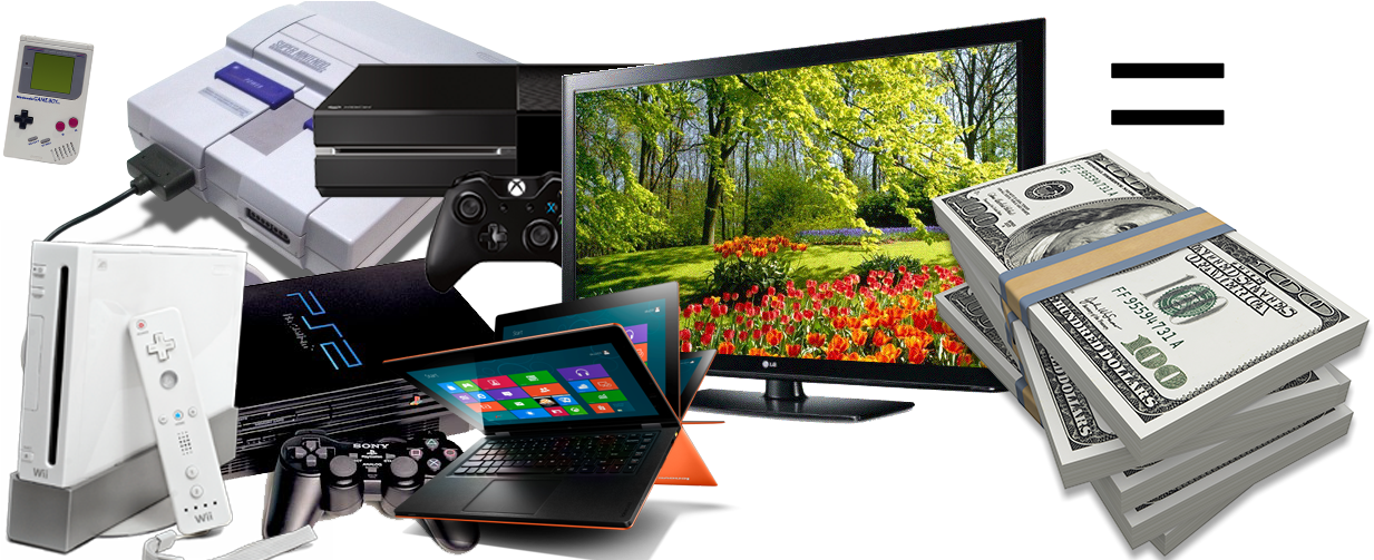 Webuytv - Cash For Electronics (1250x502), Png Download