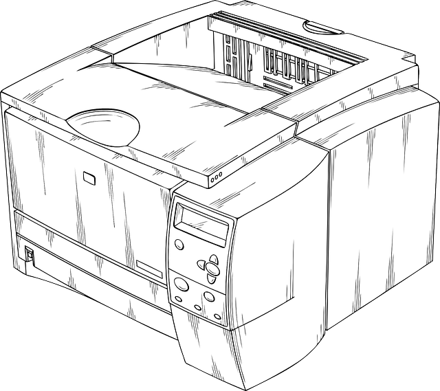 Printer-29111 - Sketch Laser Printer (640x569), Png Download
