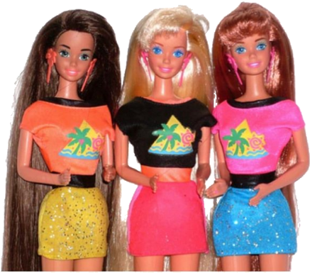 Glitter Hair Barbie (480x699), Png Download