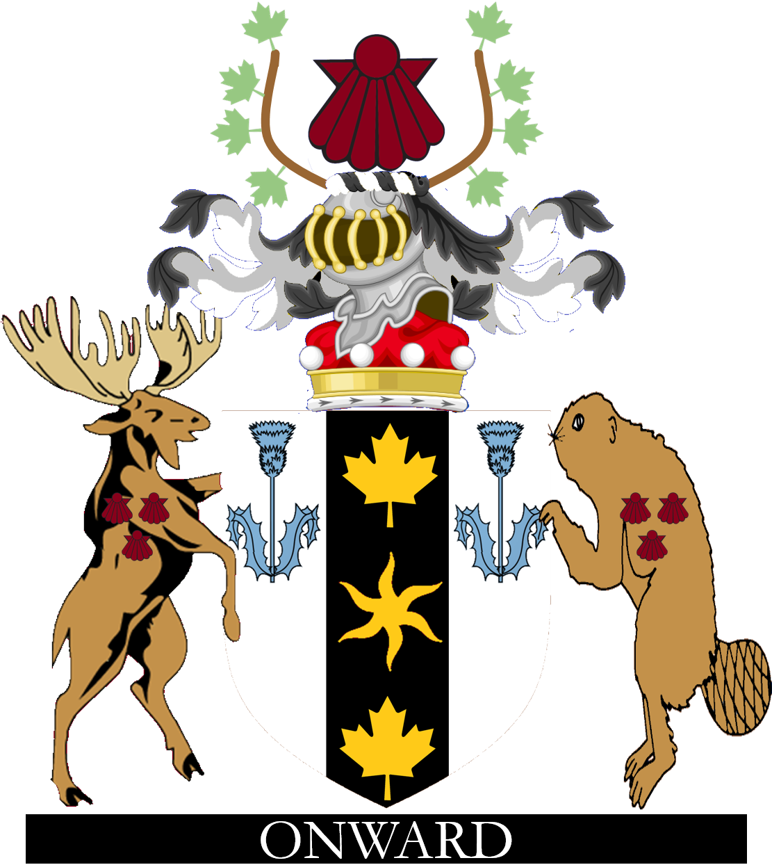 Atholstan Achievement - Coat Of Arms Of Ontario (1110x1320), Png Download