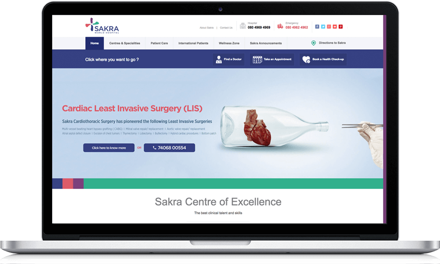 Sakra World Hospital - Zimbra (896x617), Png Download