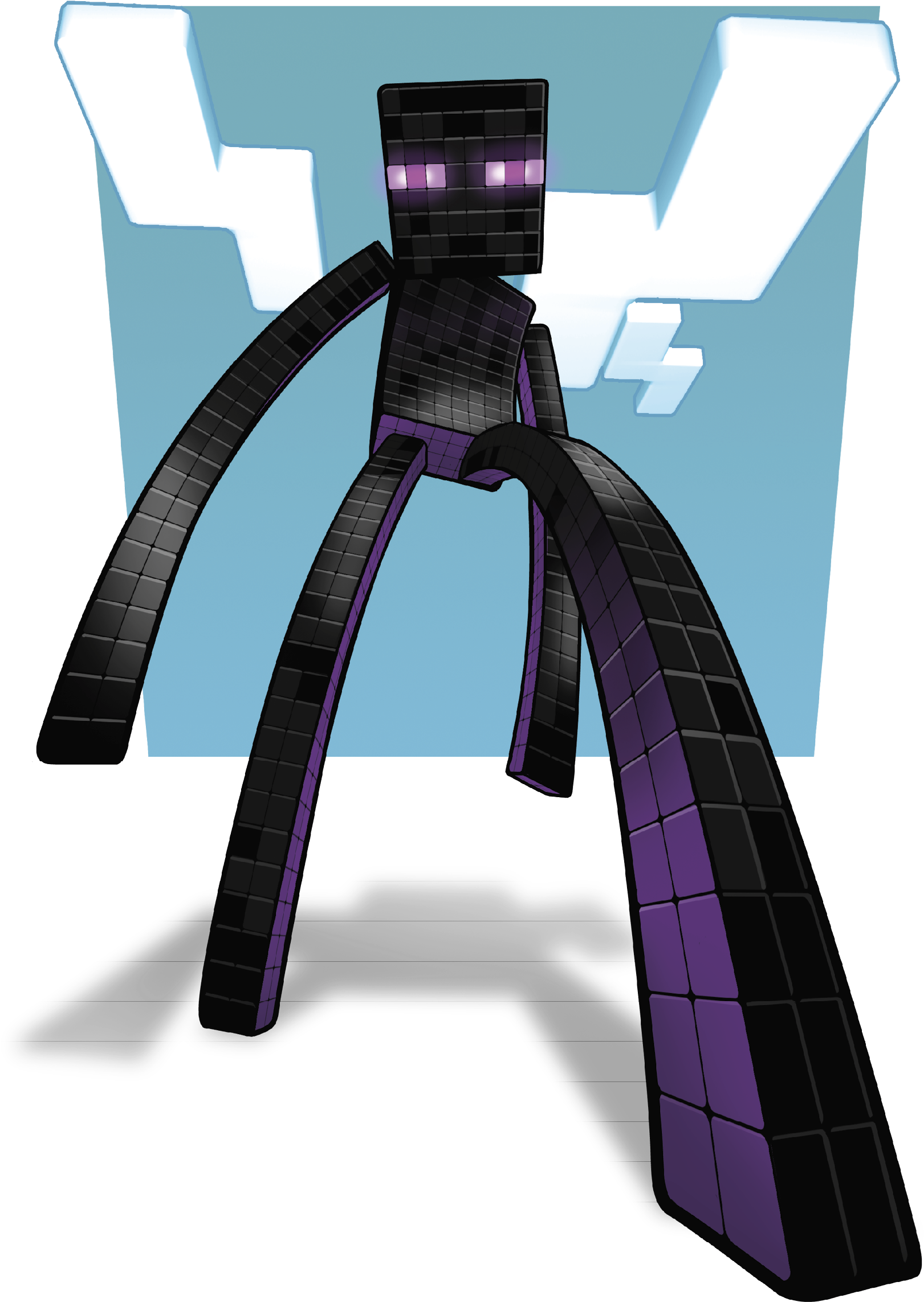 Endermen Are Like Ink Moving In The Shadows - Illustration (1661x2384), Png Download