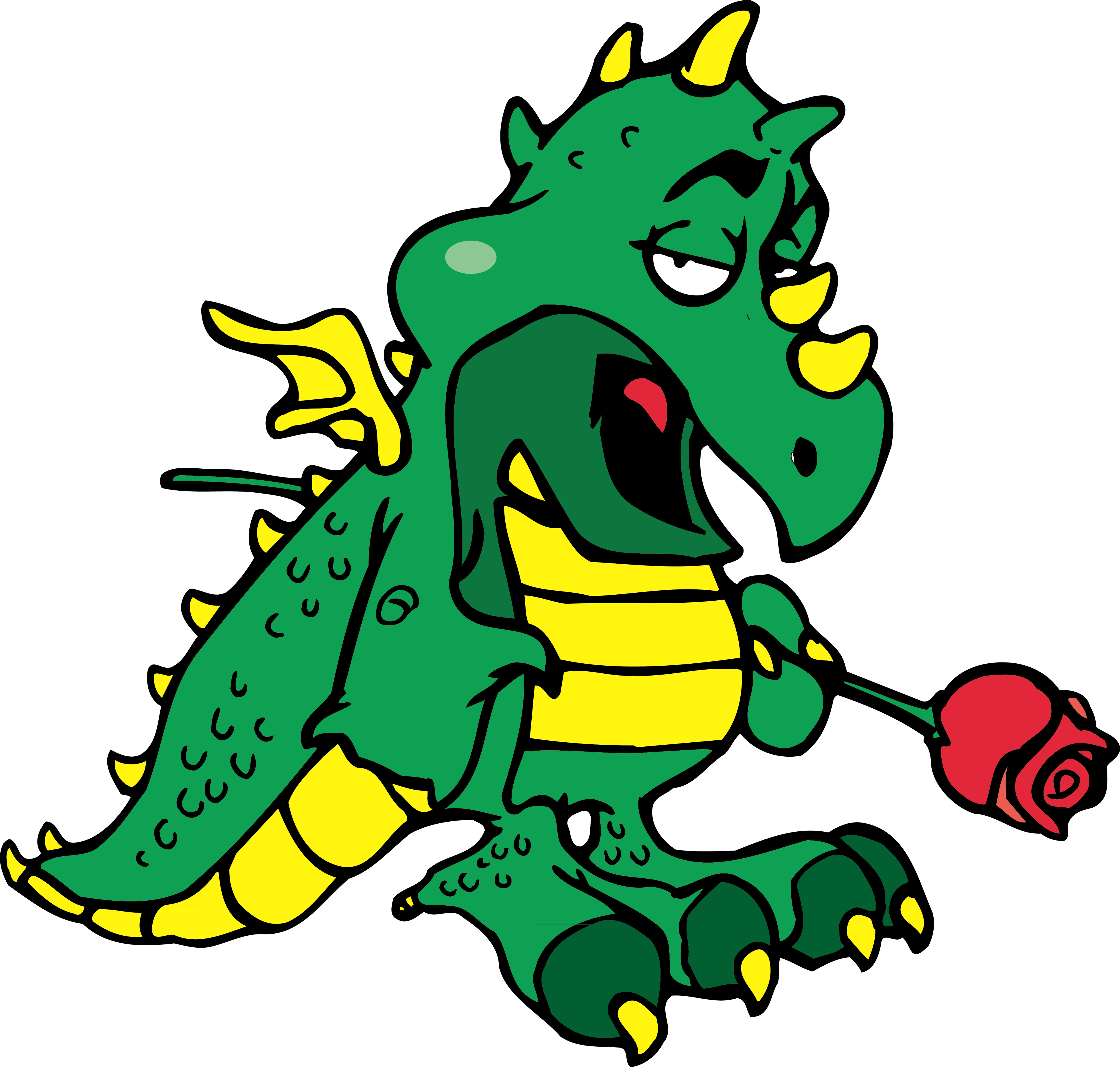 Related Pictures Dragon Png - Cartoon (3912x3727), Png Download