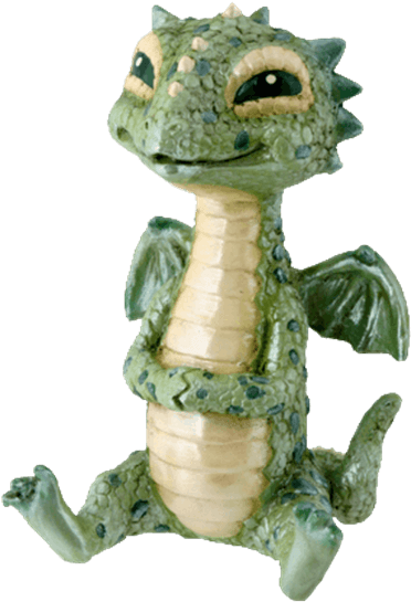 Green Baby Dragon Statue - Baby Dragons Statues (555x555), Png Download