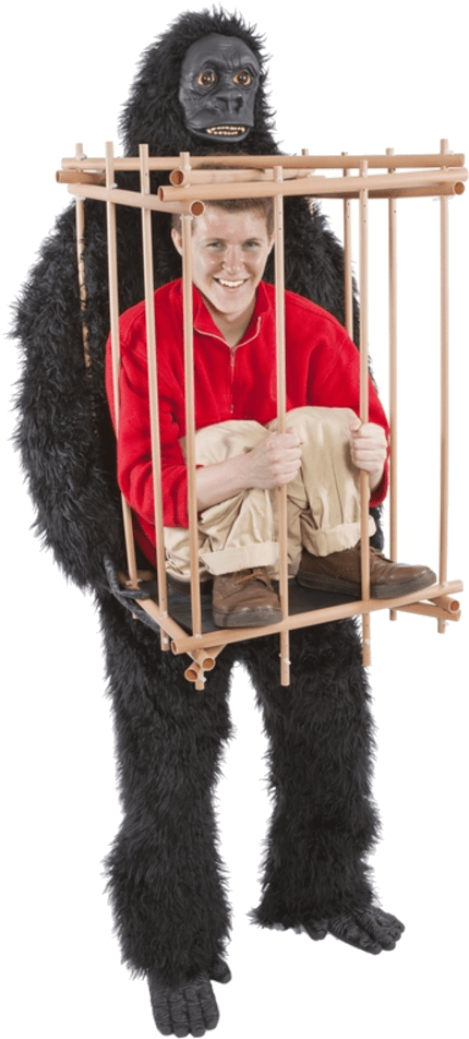 Gorilla & Cage Costume - Gorilla Cage Costume (600x951), Png Download