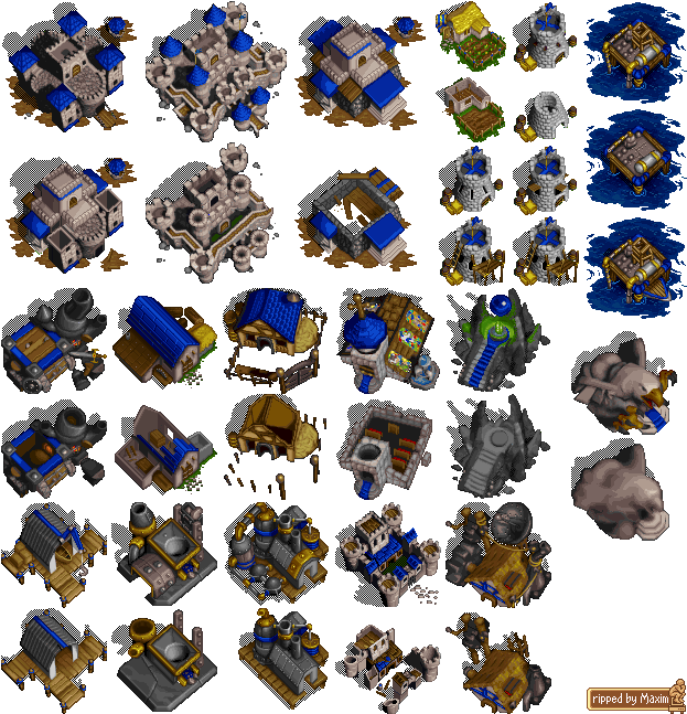 Humans - Warcraft 2 Building Sprites (633x657), Png Download