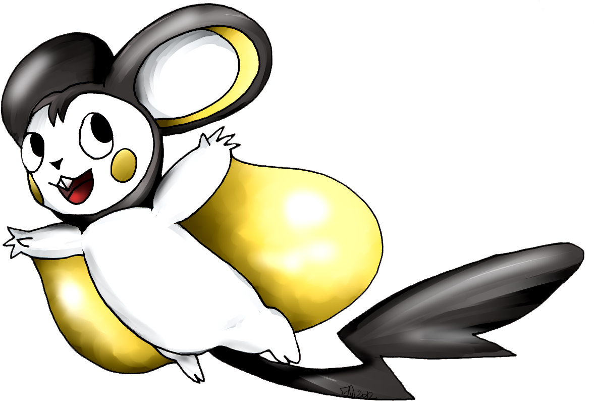 - - Emolga - - - Cartoon (1250x879), Png Download