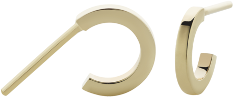 Box Hoop Earrings Plain Small - Earrings (1024x1024), Png Download