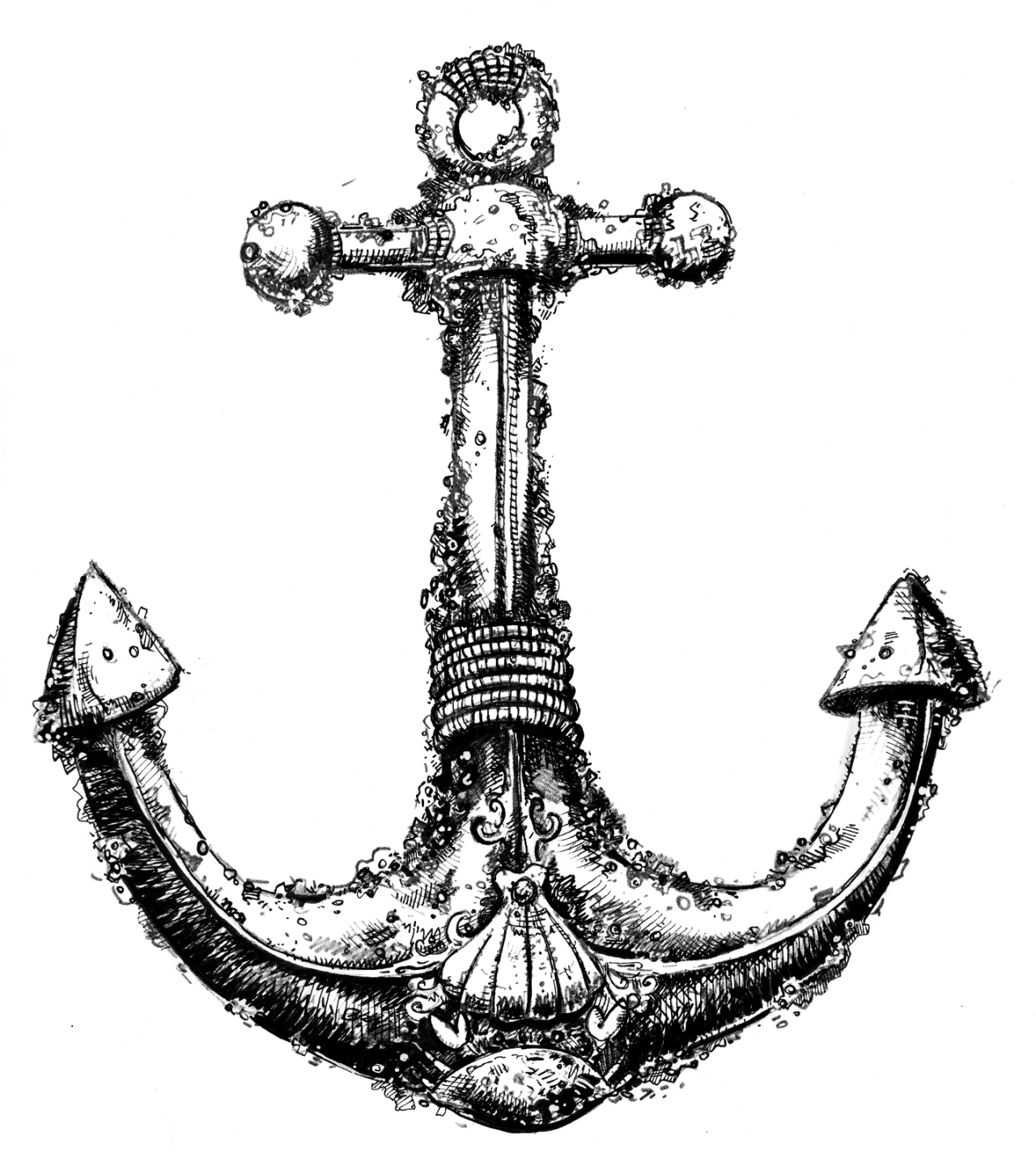 Graphic So Kiss Him Again Just To Prove - Rusty Anchor Drawing (1280x1440), Png Download