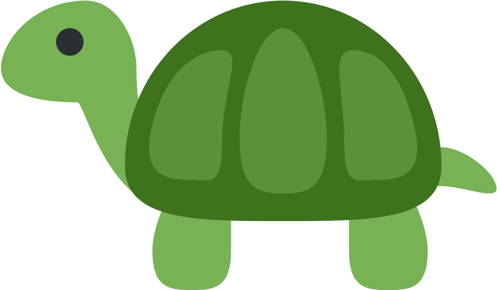 Cute Cartoon Sea Turtles Clip Art Transparent - Twitter Turtle Emoji (1024x1024), Png Download