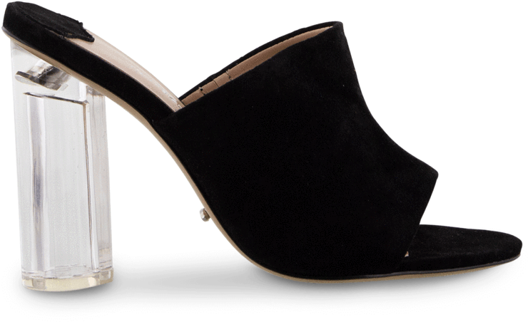 Takoda Black Kid Suede Heels - High Heels (1000x607), Png Download