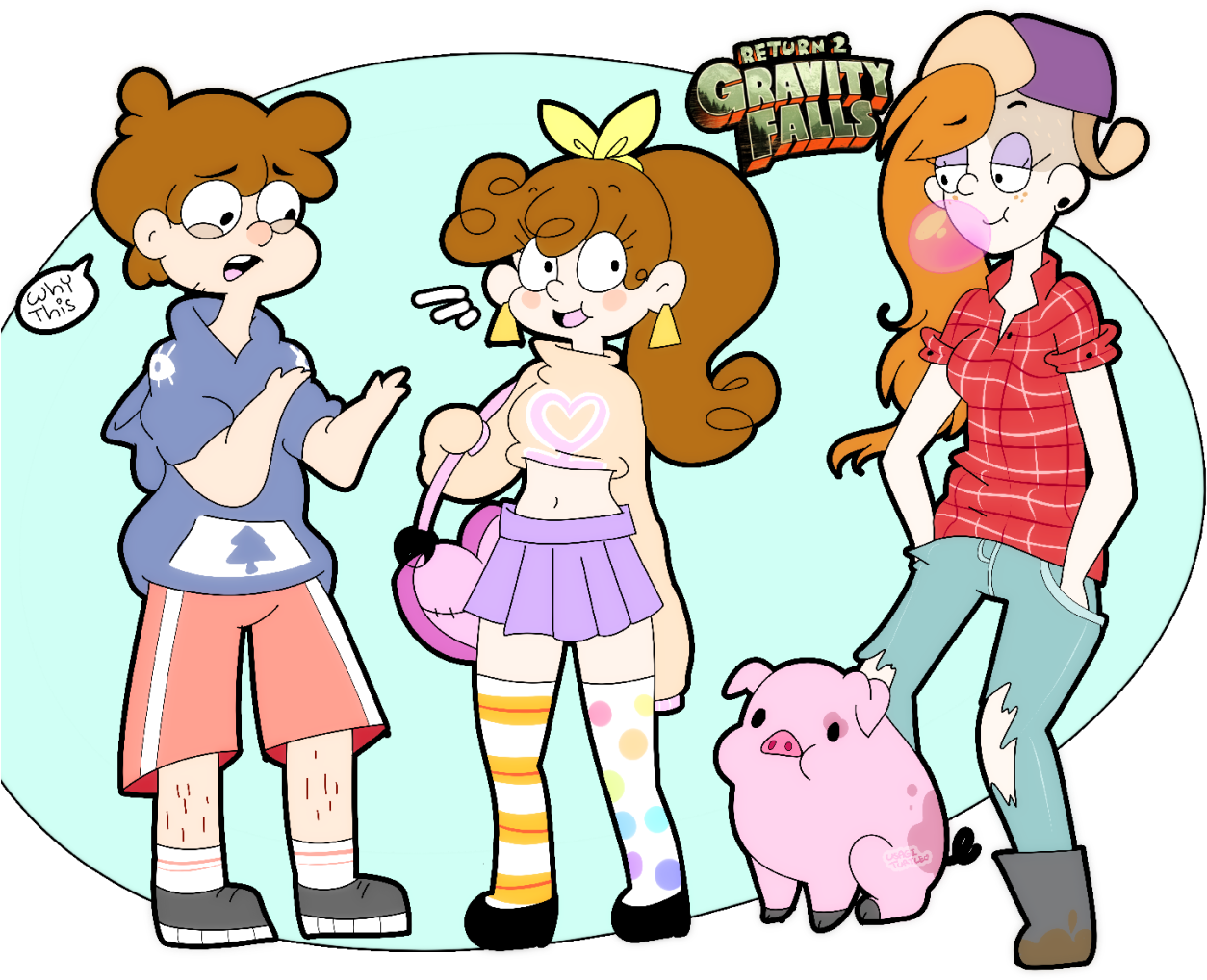 After Graduating High School, The Pines Twins Return - Gravity Falls (1280x1032), Png Download