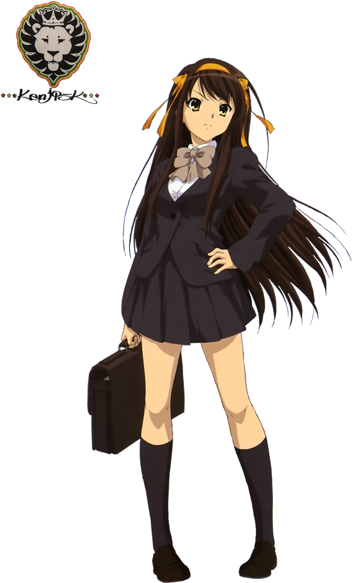 Haruhi Suzumiya Anime Mangaka - Cartoon (800x1230), Png Download