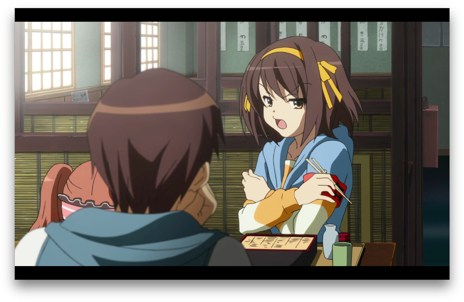 Red Alert Haruhi Can Read Minds - Haruhi Embarrassed (1552x1012), Png Download
