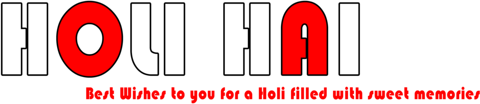 Holi Text Png Happy Holi Png - Happy Holi Png Text (1024x393), Png Download