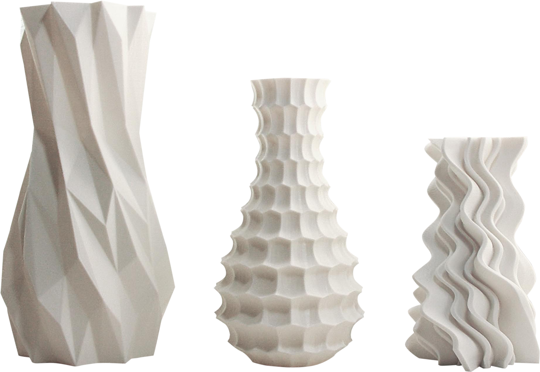 Abstract Funky White Modern Vase Set - Vase (2044x1409), Png Download