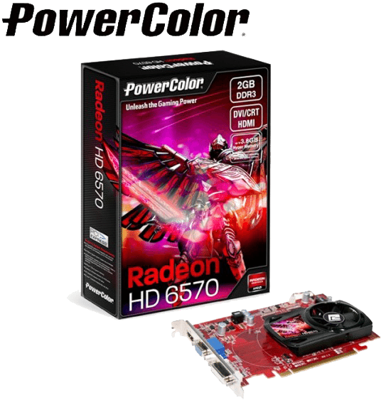 Powercolor Hd6570 2gb Ddr3 Graphic Card Ax6570 2gbk3-h - Powercolor Radeon Hd 6570 (600x600), Png Download