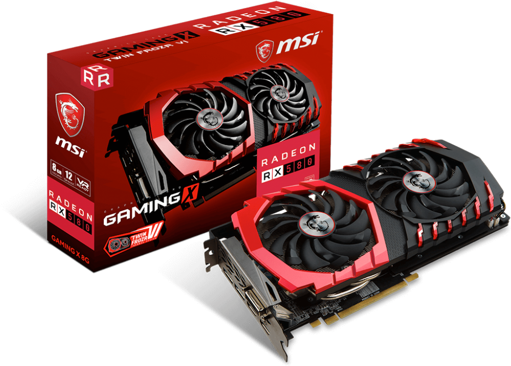Msi Radeon Rx 580 Gaming X 8g - Msi Rx 570 Gaming X 4g (1024x819), Png Download