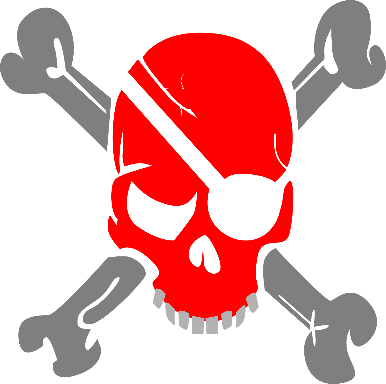 Tengkorak Merah Png (1280x1273), Png Download