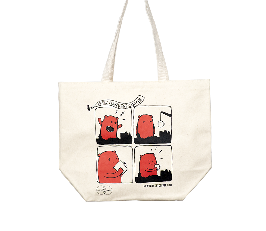 Monster Tote Bag Image - New Harvest Coffee (883x768), Png Download