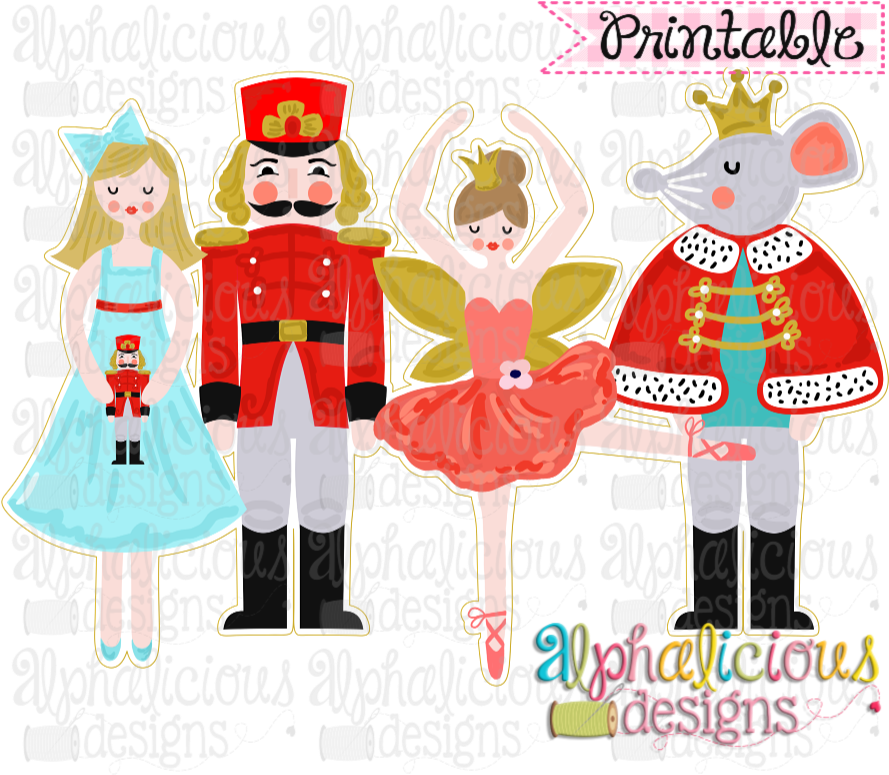 Nutcracker Group Offset Printable - Nutcracker Tags Printable (896x790), Png Download