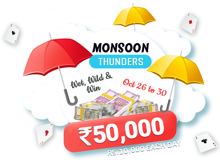 Rummy Freeroll Tournament Monsoon Thunders - Graphic Design (750x557), Png Download