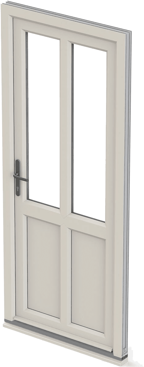 Cream Front Door - Screen Door (1110x1200), Png Download