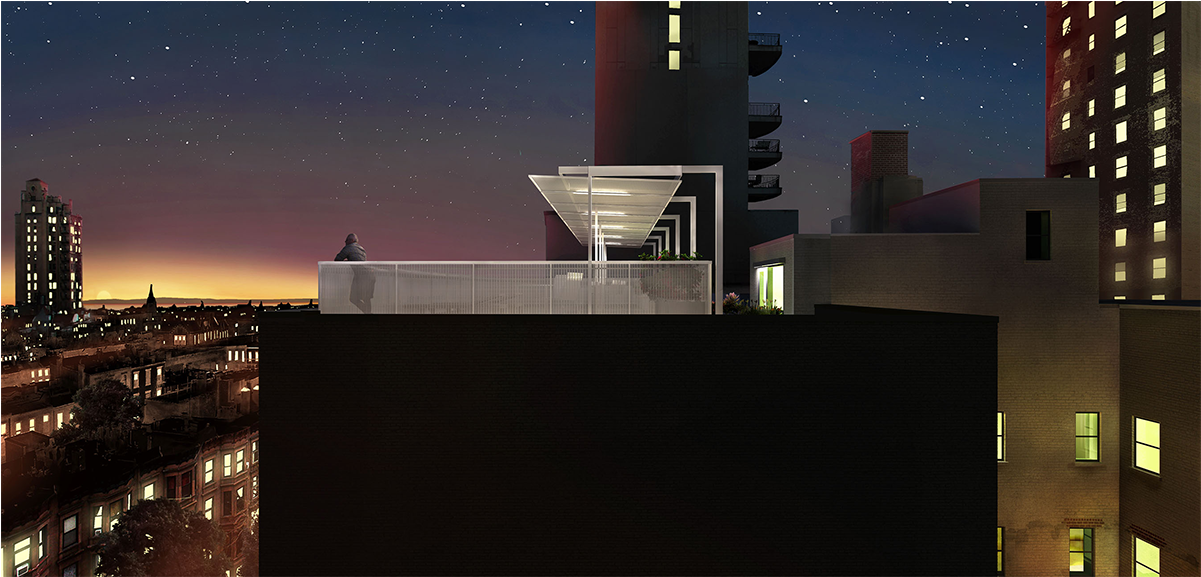 City Roof Deck - Tower Block (1200x776), Png Download