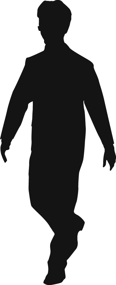 Man Silhouette - Man Silhouette Walking Gif (389x955), Png Download