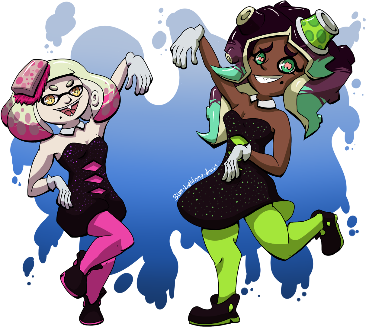 Splatoon 2 Fictional Character Cartoon Vertebrate Art - Stay Off The Hook Splatoon (1280x1113), Png Download