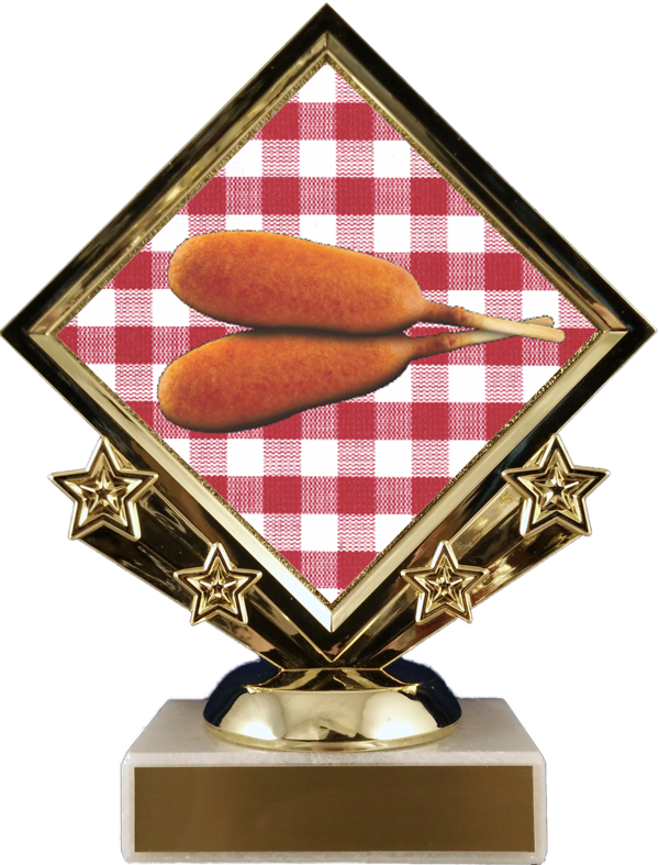 Diamond Star Corn Dogs Trophy - Christmas Pickle (600x787), Png Download