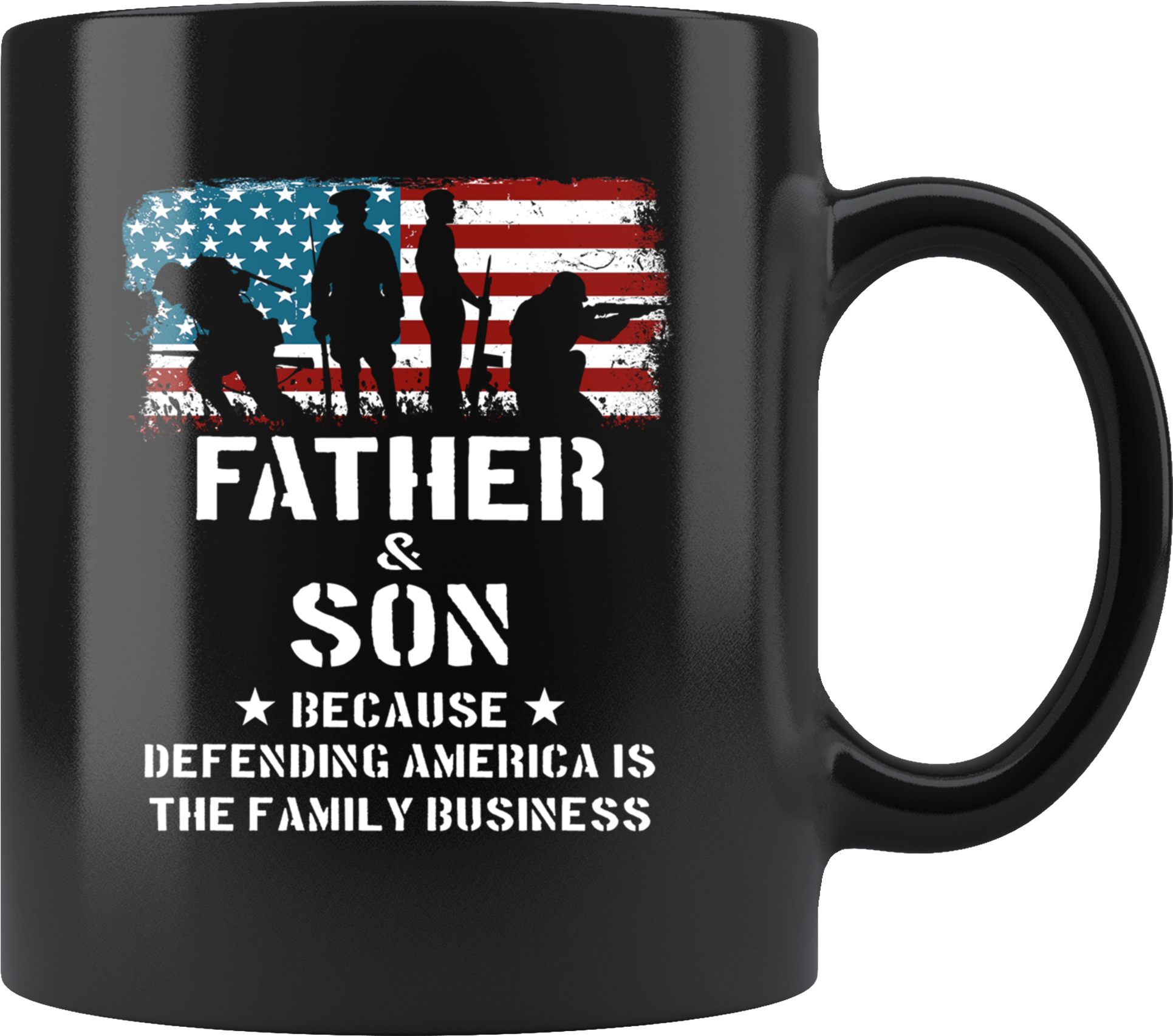 Father Son Defending America Military Family Business - Mug (2000x2000), Png Download