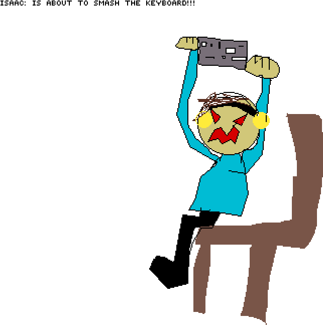 Isaac Raging - Cartoon (1000x1000), Png Download