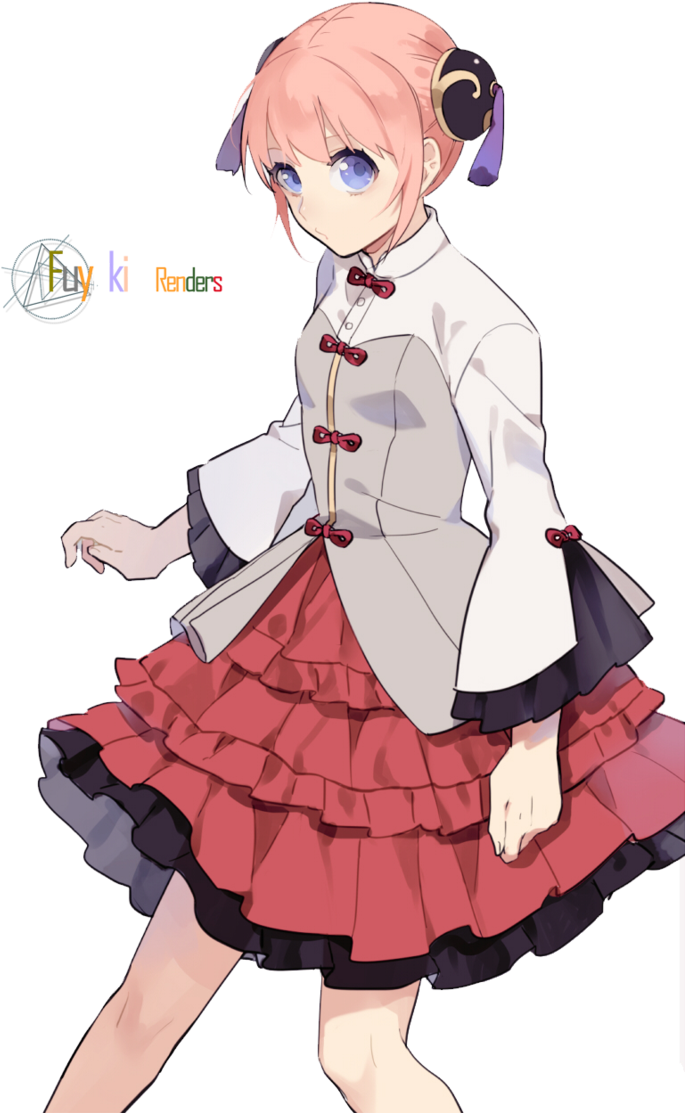 Anime - Kagura Gintama Maid Fanart (713x1121), Png Download