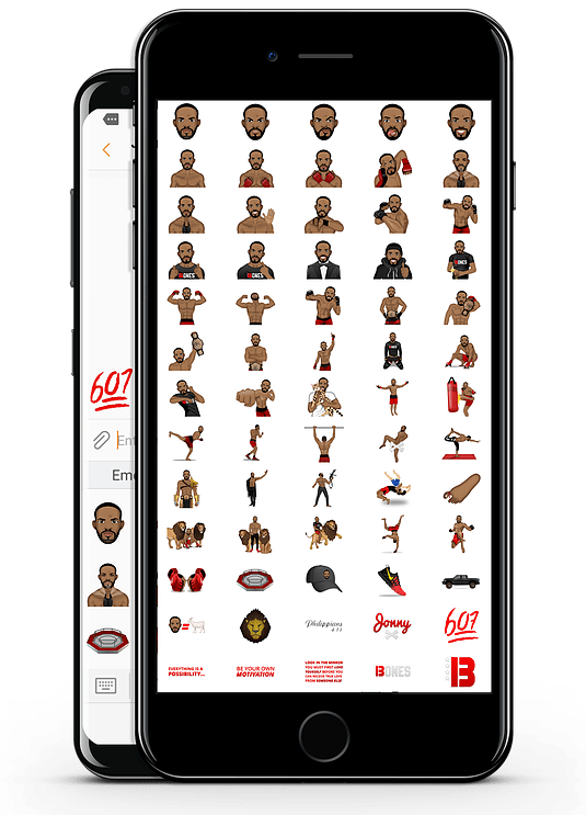 Appmoji Launches Jon Jones Bonesmoji Emojis App For - Iphone (535x743), Png Download
