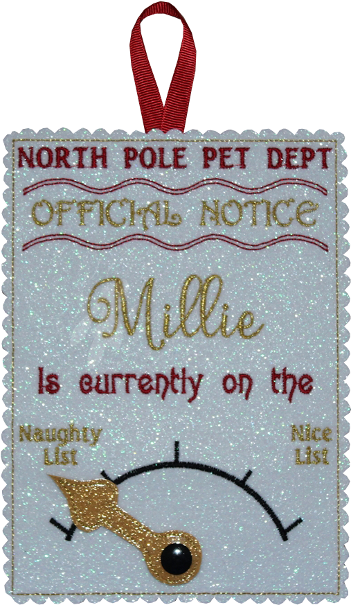 North Pole Pet Notice With Movable Pointer - Postage Stamp (554x900), Png Download