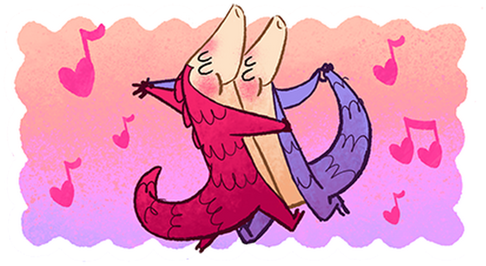 Love Card Dance 420px - Pangolin Love (1000x557), Png Download