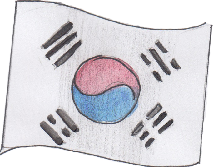 South Korea - Flag Of South Korea (682x537), Png Download