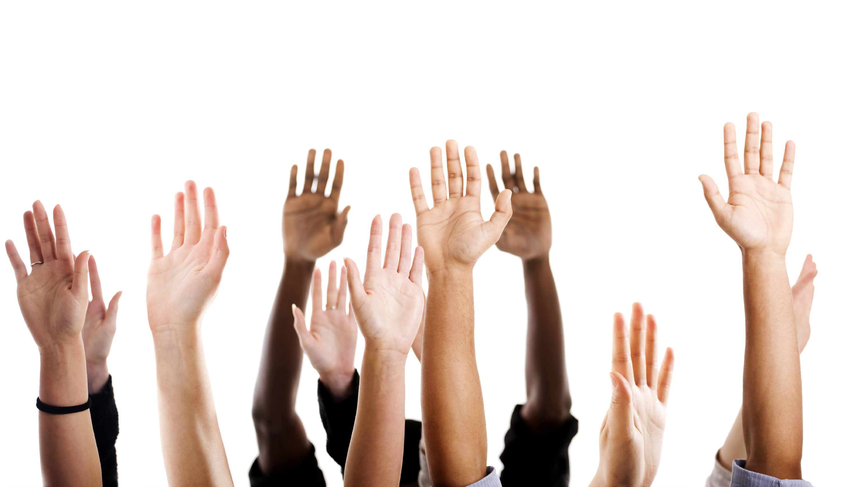 Di Roberta Barone - Kids Hands Raised (2930x1678), Png Download