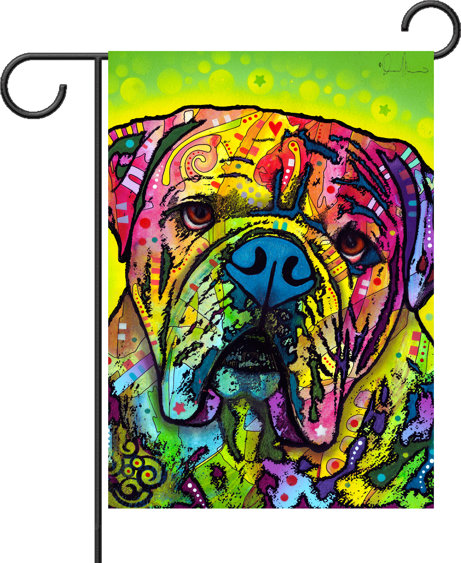 Hey Bulldog Garden Flag - Canvas (2000x2301), Png Download