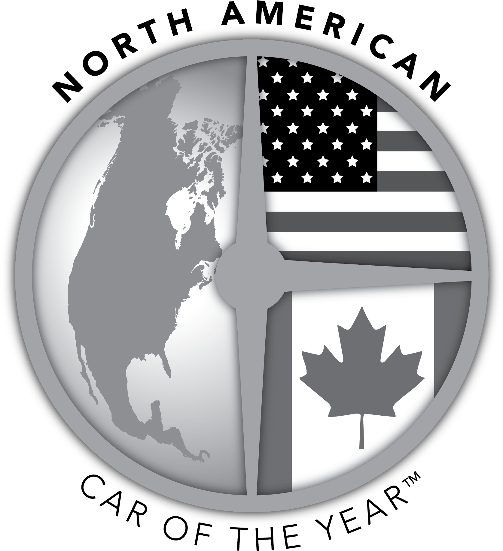 Car, No Seal, Black And White, Png - North American Car Of The Year 2019 (2400x2400), Png Download