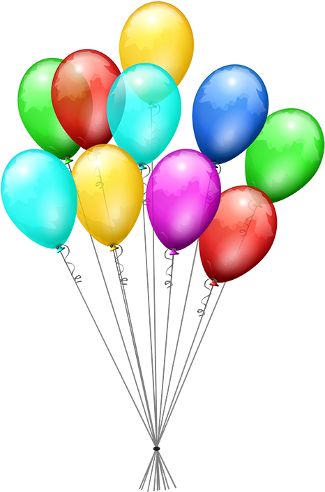 Balloon Birthday Clip Art Poppers Transprent Png - Transparent Background Birthday Balloons Clipart (700x735), Png Download