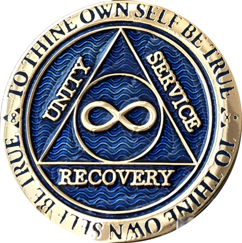 Infinity Eternal Aa Medallion Reflex Blue Alcoholics - Emblem (1019x1024), Png Download