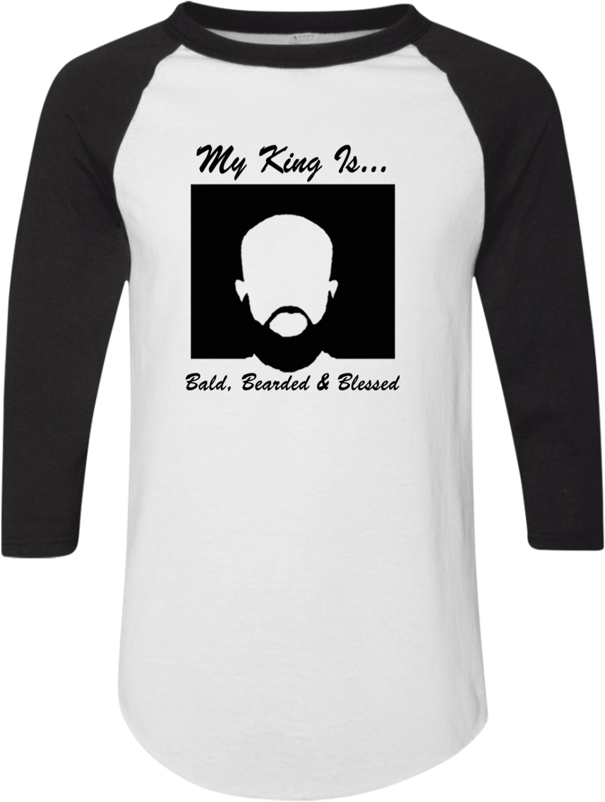 Queen Black And White Raglan With Black Logo - Long-sleeved T-shirt (1155x1155), Png Download